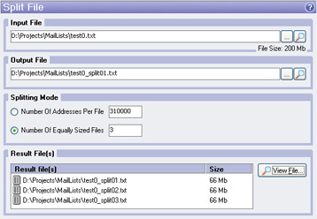 Split File