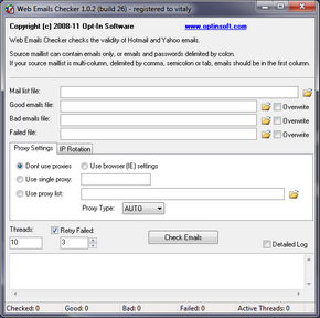 Web Emails Checker